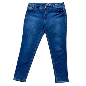 BEIJA FLOR AUDREY WOMENS DENIM BLUE ANKLE JEANS PLUS SIZE 14